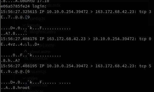 Pcap logs file