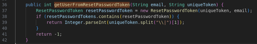 Reset link verification