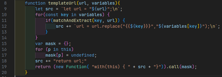 Function arbitrary code execution