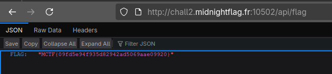 Calling flag route on API